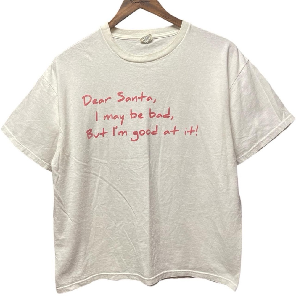 dear Santa I may be bad but I’m good at it funny humor Christmas holiday T-shirt